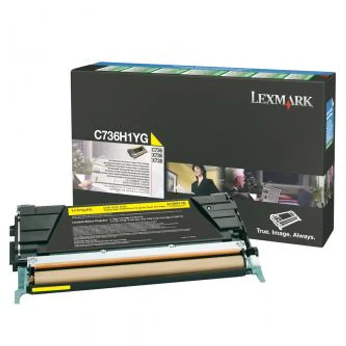 Hauptbild des Produkts Lexmark originální toner C736H1YG, yellow, 10000str., high capacity, return, Lexmark C736