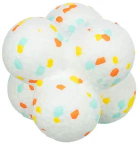 Leichter und robuster Ball mit Luftblasen, EPS, ø 8 cm, weiß/mehrfarbig
