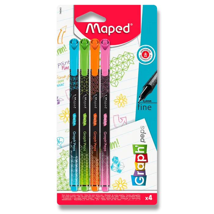 Hauptbild des Produkts Liner Maped Graph´Peps Deco 4 ks, pastelové barvy