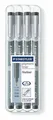 Liner Pigment Liner, Set, schwarz, STAEDTLER