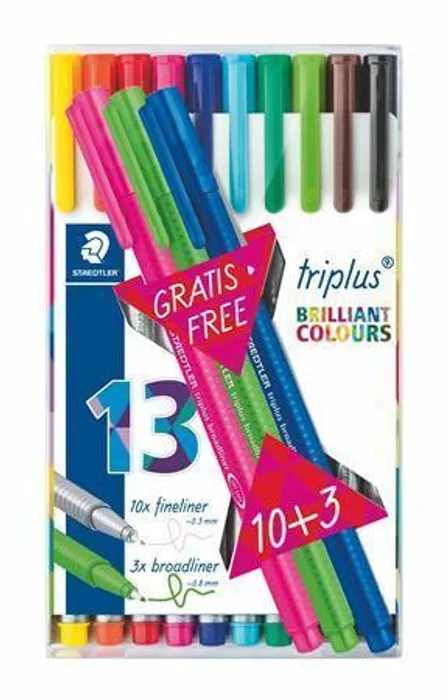 Hauptbild des Produkts Liner "Triplus 334 Box" set 10+3, různé barvy, 0,3mm, STAEDTLER
