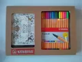 Liner "Point 88t" und Malvorlagen "Enchanted Forest", Set, Liner - 15 Farben, 0,4 mm, STABI