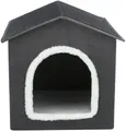 Weiteres Produktbild Kuschelspielhaus LIVIA, dunkelgrau/weiß 50 x 50 x 54 cm
