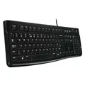 Logitech K120, Tastatur CZ, klassisch, 920-002485, 920-002641 typ verkabelt (USB), schwarz