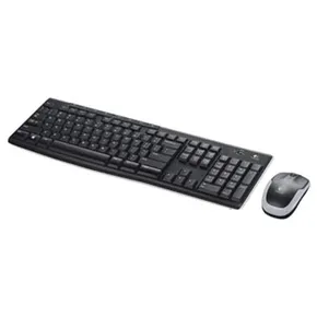 Logitech MK270, Tastatur-Set mit Schnurlose-Laser-Maus, AAA, CZ, multimedial, 2.4 [GHz], schnurlos, schwarz