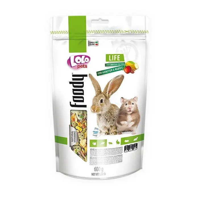 Hauptbild des Produkts LOLO BASIC ovocné krmivo pro králíky a křečky 600g Doypack