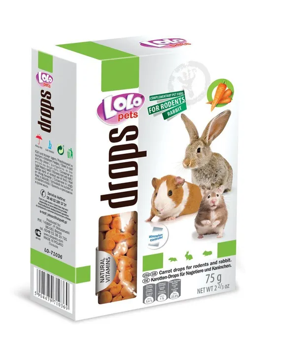 Hauptbild des Produkts LOLO dropsy mrkvové pro hlodavce 75 g