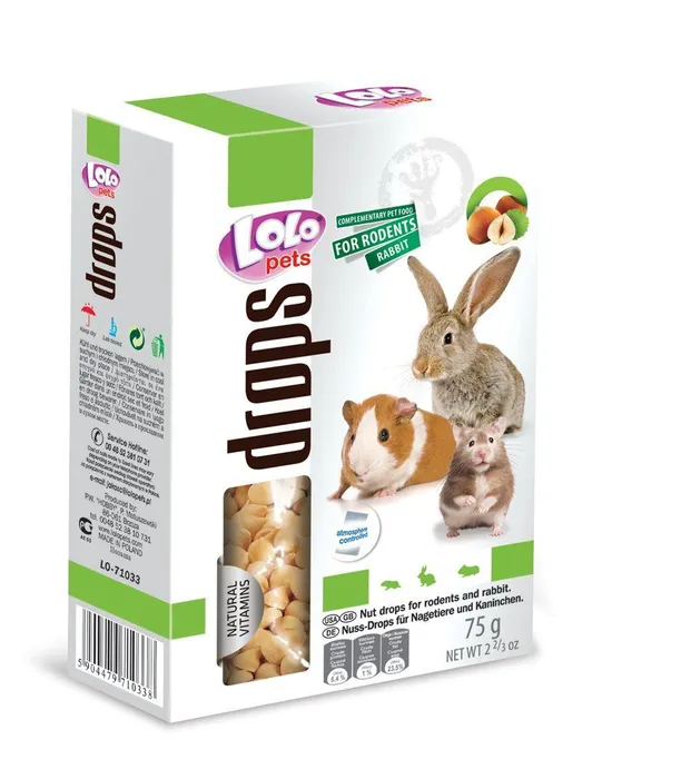 Hauptbild des Produkts LOLO dropsy ořechové pro hlodavce 75 g