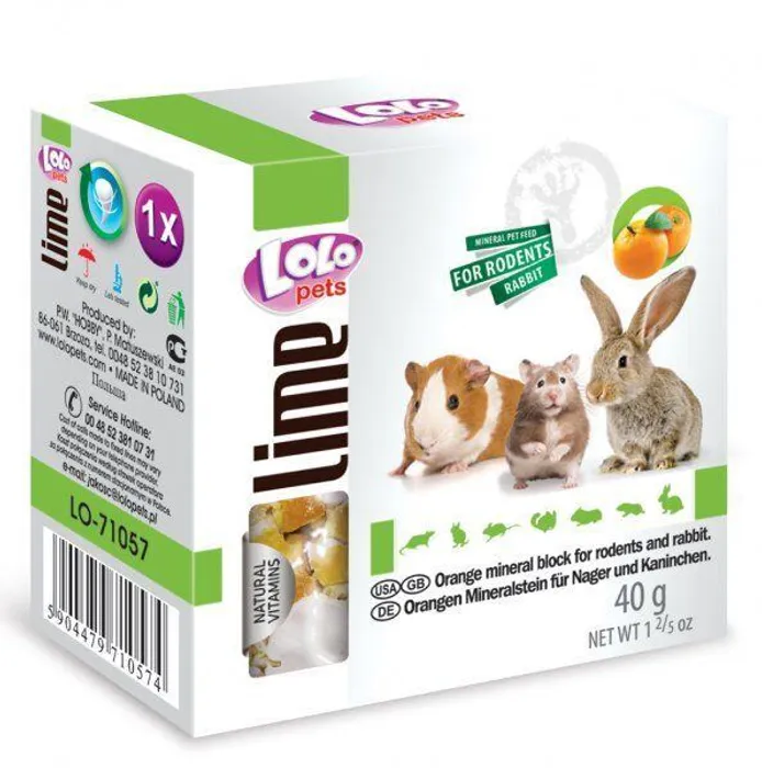 Hauptbild des Produkts LOLO pomerančový minerální kámen pro hlodavce 40 g