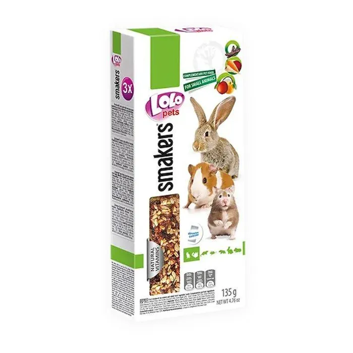 Hauptbild des Produkts LOLO SMAKERS 3v1 klasy ovoce/zelenina/carob pro hlodavce 135 g