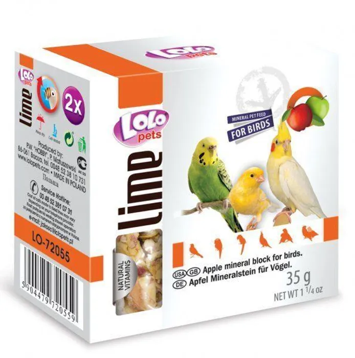 Hauptbild des Produkts LOLOpets LIME jablečný minerální kámen pro ptáky 35 g