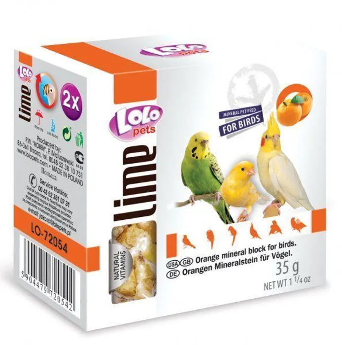 Hauptbild des Produkts LOLOpets LIME pomerančový minerální kámen pro ptáky 35 g