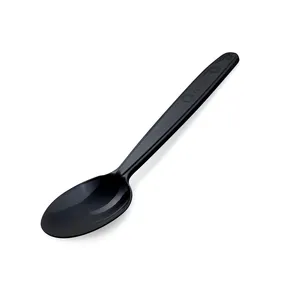 Löffel (PP) wiederverwendbar Schwarz 18,5cm [50 St.]