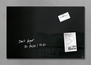 Magnetische Glastafel „Artverum®“, schwarz, 60 x 40 cm, SIGEL