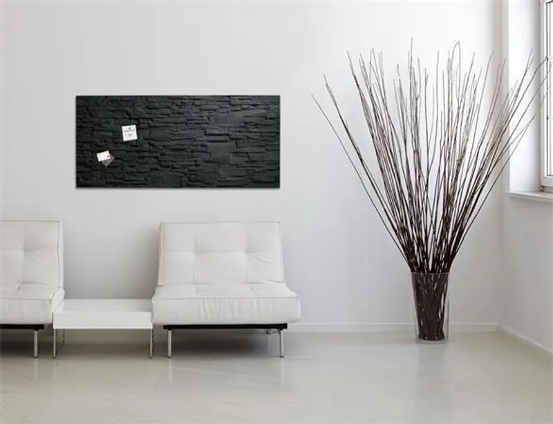 Hauptbild des Produkts Magnetická skleněná tabule "Artverum® ", textura břidlice, 91x46cm, SIGEL