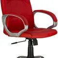 Weiteres Produktbild Managerstuhl "Petersburg 9010", rot, Kunstleder, silberner Kreuz