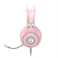 Marvo HG8936, Kophörer mit Mikrofon, Lautstärkeregelung, rose, unterbeleuchtet, 3.5 mm jack + USB