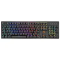 Marvo KG945, Optische Tastatur US, Game, wasserdicht typ verkabelt (USB), schwarz, optisch, RGB-Beleuchtung