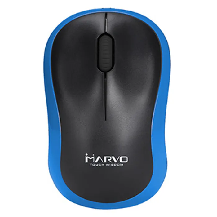Hauptbild des Produkts Marvo Myš DWM100BL, 1000DPI, 2.4 [GHz], optika, 3tl., 1 kolečko, bezdrátová, černo-modrá,