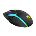 Marvo Maus M729W, 4800DPI, 2.4 [GHz], Optik, 7Tas., schnurlos, schwarz, 1 Stk eingebaute Batterie, Game, unterbeleuchtet
