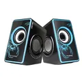 Marvo-Lautsprecher SG-201, 2.0, 6W, blau, Lautstärkeregelung, Gaming, 200Hz-20kHz