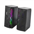 Marvo Lautsprechers SG-269, 2.0, 6W, schwarz, Lautstärkeregler, Game, 160Hz-20kHz, RGB-Unterberleuchtung, touch