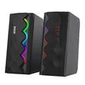 Marvo Lautsprechers SG-269, 2.0, 6W, schwarz, Lautstärkeregler, Game, 160Hz-20kHz, RGB-Unterberleuchtung, touch