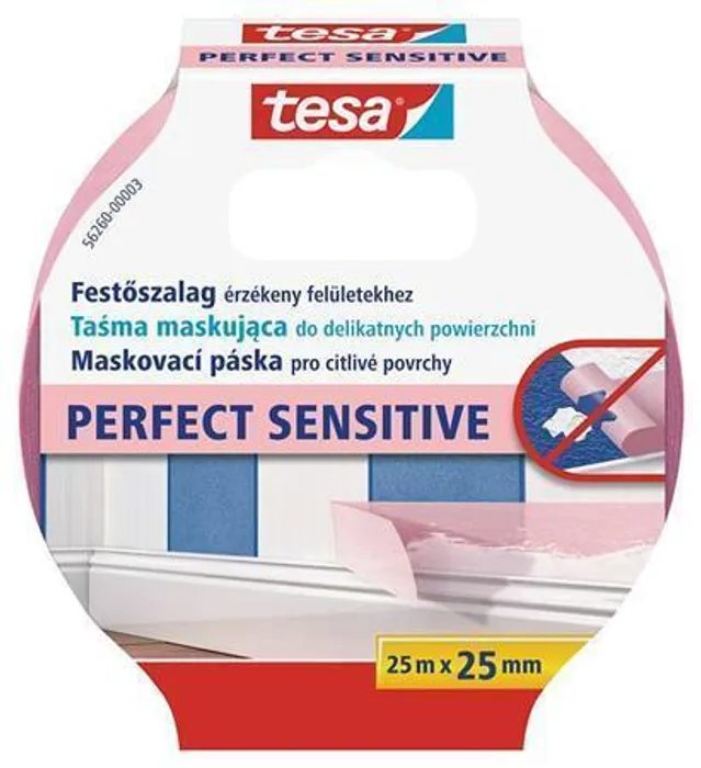 Hauptbild des Produkts Maskovací páska na tapety "Perfect Sensitive 56260", 25 mm x 25 m, TESA