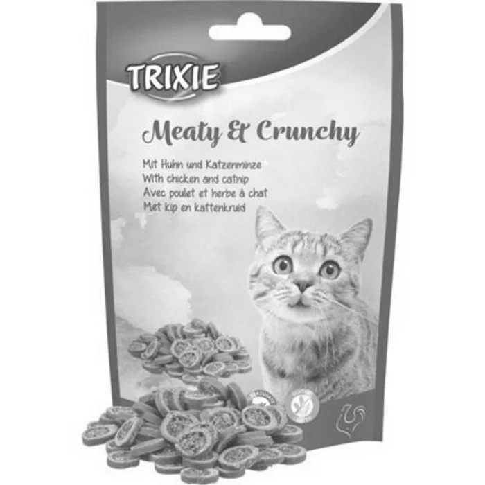 Hauptbild des Produkts Meaty & Crunchy - kuře s catnipem, křupavé masové pamlsky, 50 g