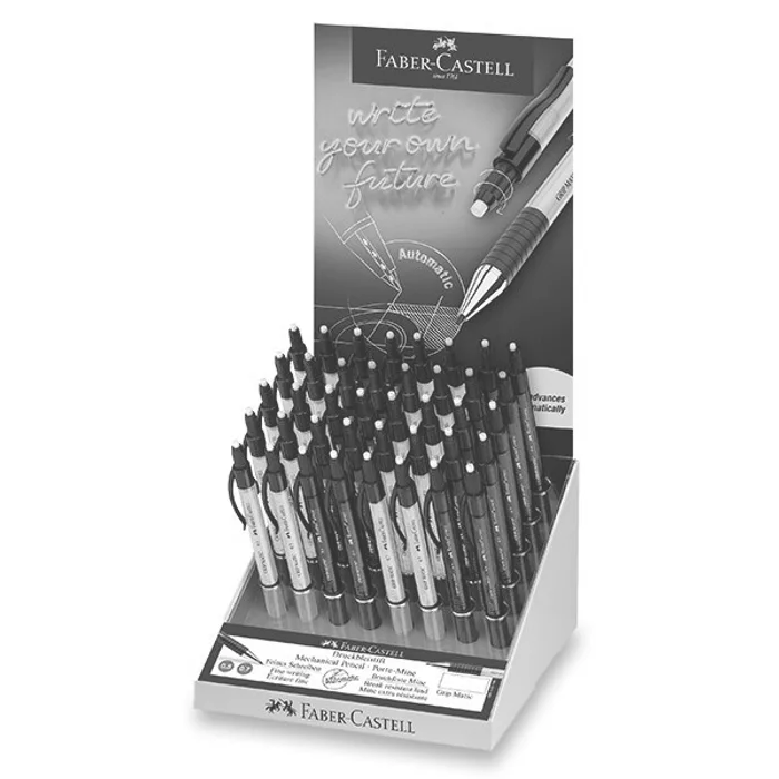 Hauptbild des Produkts Mechanická tužka Faber-Castell Grip Matic 1375/1377 stojánek, 40 ks, 0,5/0,7 mm