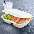 Menü-Box (Zuckerrohr-Bagasse) 2-geteilt 241 x 202 x 70 mm 1000ml [50 St.]