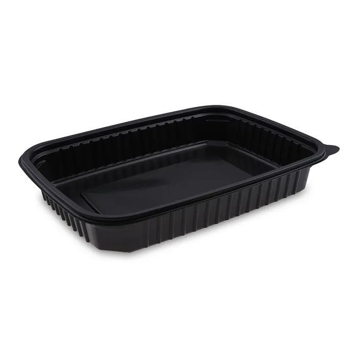 Hauptbild des Produkts Menu mísa černá do mikrovl. trouby 1200 ml, L 25x18,5 x 4 cm (PP) [50 ks]