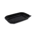 Mikrowellenschale (PP) schwarz `M` 221 x 151 x 25 mm 650ml [50 St.]