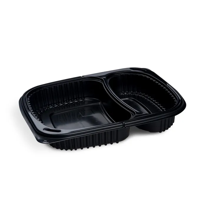 Hauptbild des Produkts Menu mísa do mikrovlnky (PP) ECONOMY 2dílná černá 240 x 210 x 40 mm 1100ml [100 ks]