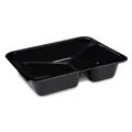 Menü-Schale (PP) extra-stabil 3-geteilt schwarz 227 x 178 x 49 mm [50 St.]