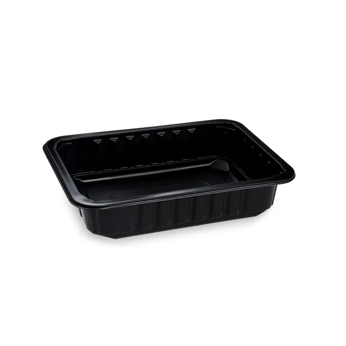Hauptbild des Produkts Menu mísa (PP) nedělená černá 227 x 178 x 50 mm [320 ks] - zatavovací