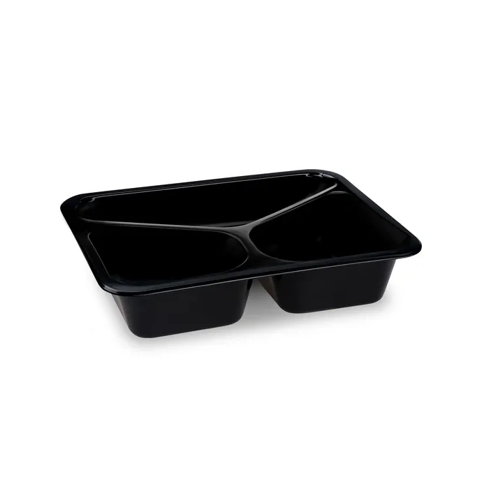 Hauptbild des Produkts Menu mísa (PP) Reware Lunch vratná 3dílná černá 227 x 178 x 49 mm [20 ks]