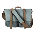 15" Notebook-Tasche, grün aus Canvas, SilverHT