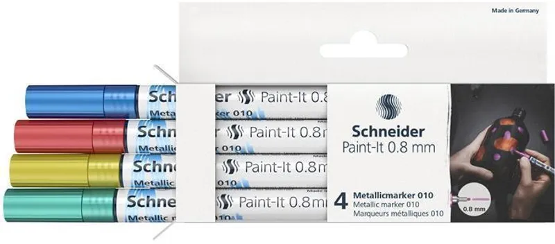 Hauptbild des Produkts Metalický popisovač Schneider Paint-It 010 souprava V2, 4 barvy