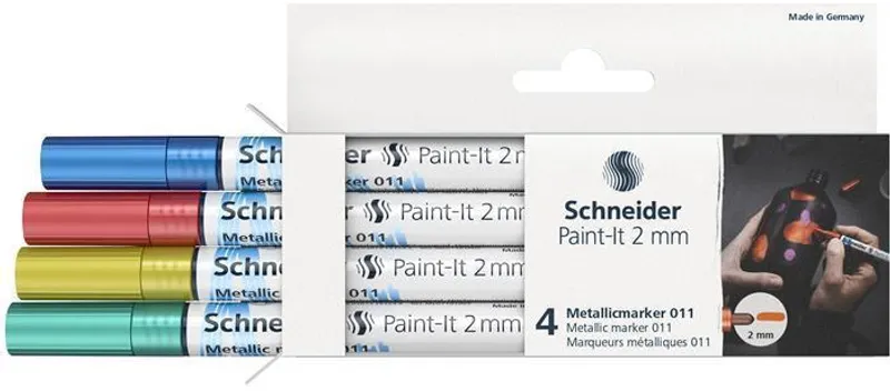Hauptbild des Produkts Metalický popisovač Schneider Paint-It 011 souprava V2, 4 barvy