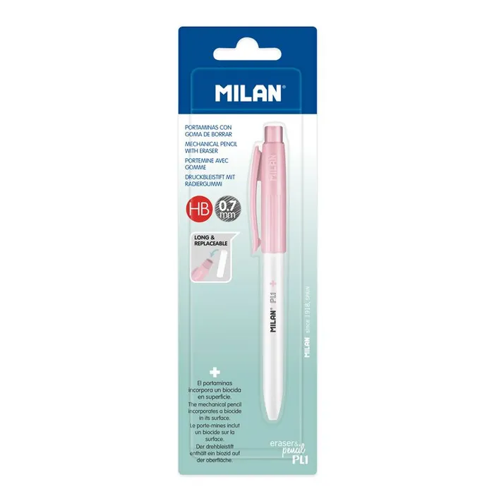 Hauptbild des Produkts Mikrotužka / Pentelka MILAN PL1 Antibacterial HB 0,7 mm - ružová, blistr