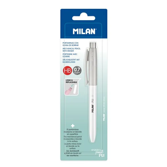 Hauptbild des Produkts Mikrotužka / Pentelka MILAN PL1 Antibacterial HB 0,7 mm - šedá, blistr