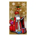 Weihnachtsmanntasche PP 20x37 cm - Weihnachtsmann mit Geschenken (golden)