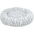 Weiteres Produktbild Rundes Plüschbett MILA, weiß/grau, 60 cm