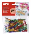 Miniheringe, Holz, verschiedene Farben, APLI