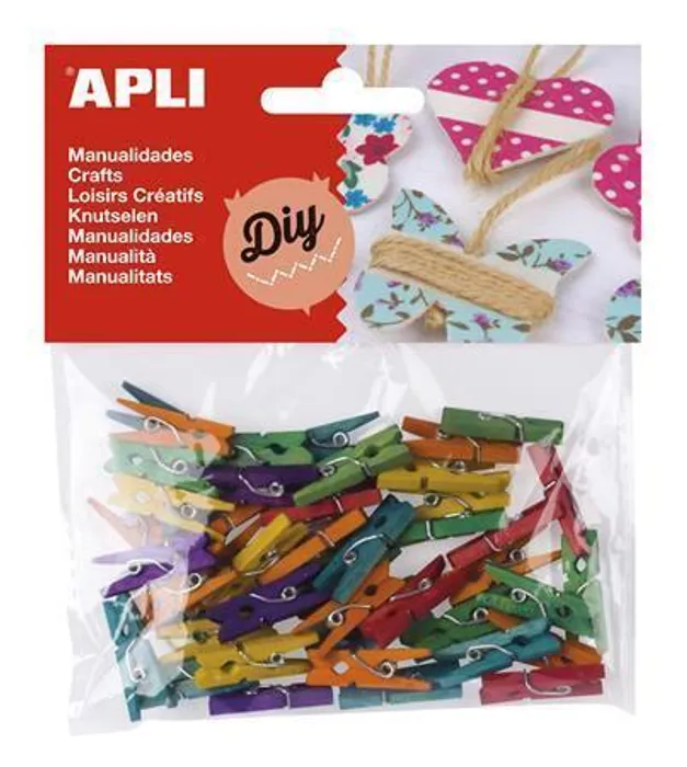 Hauptbild des Produkts Mini kolíčky, dřevěné, různé barvy, APLI