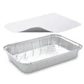 Schale (ALU) eckig 315 x 215 x 43 mm 2000ml + Deckel [10 Sets]