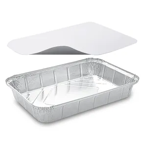 Schale (ALU) eckig 315 x 215 x 43 mm 2000ml + Deckel [10 Sets]