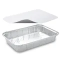 Weiteres Produktbild Schale (ALU) eckig 315 x 215 x 43 mm 2000ml + Deckel [10 Sets]