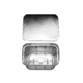 Weiteres Produktbild Schale (ALU) eckig 145 x 120 x 41 mm 470ml + Deckel [5 Sets]